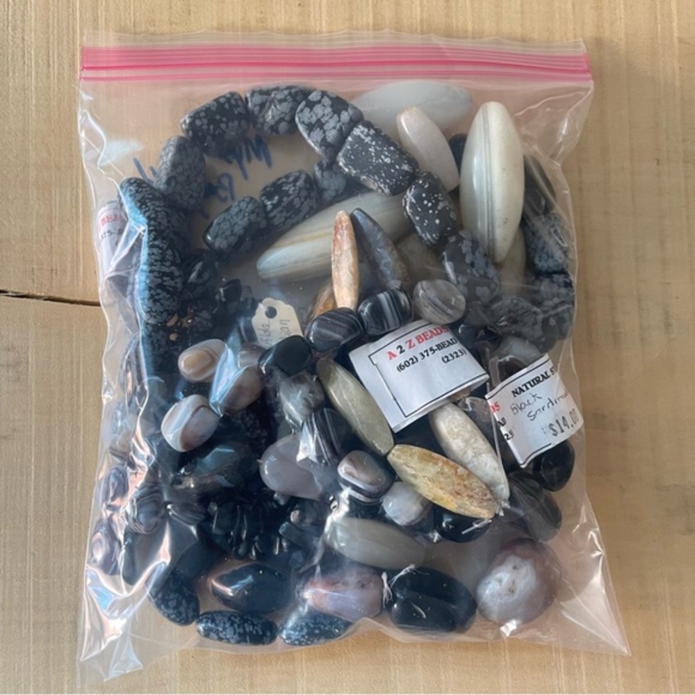Mystery Bag #4 Stone Beads Crafting Jewelry Making Multicolor Neutrals